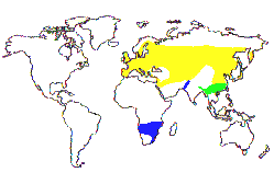 Blue=Winter,Yellow=Summer,Green=All Year